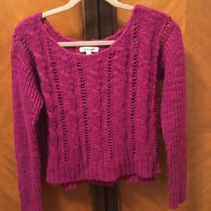 Cranberry knit sweater